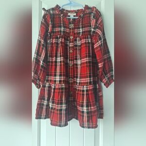 Cat & Jack Red and Black Ruffled Smocked Sundress